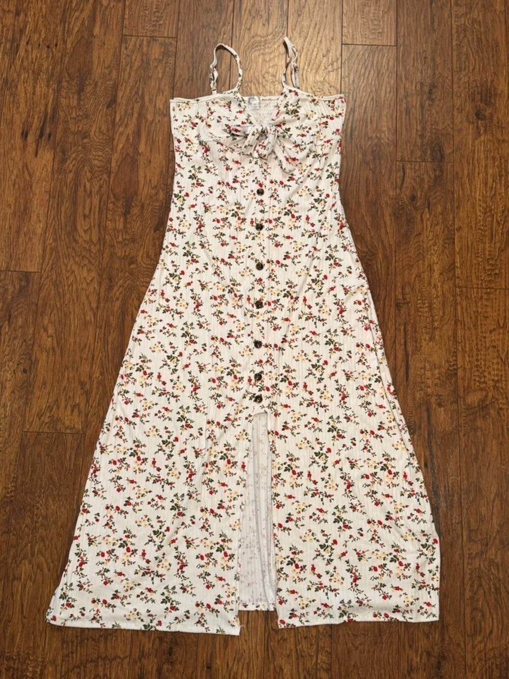 J For Justify White Floral Button-Down Maxi Dress - Women's Size XL